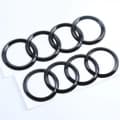 2 Audi Lys Sort Front og Bag Badge Ringe A1 A3 A4 A5 273MM 1