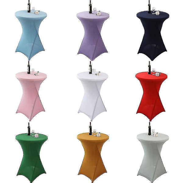 Cocktailpöydän Päälliset Joustava Spandex Cocktailpöydän Päälliskangas Häihin, Juhliin ja Bileisiin White 80*110cm