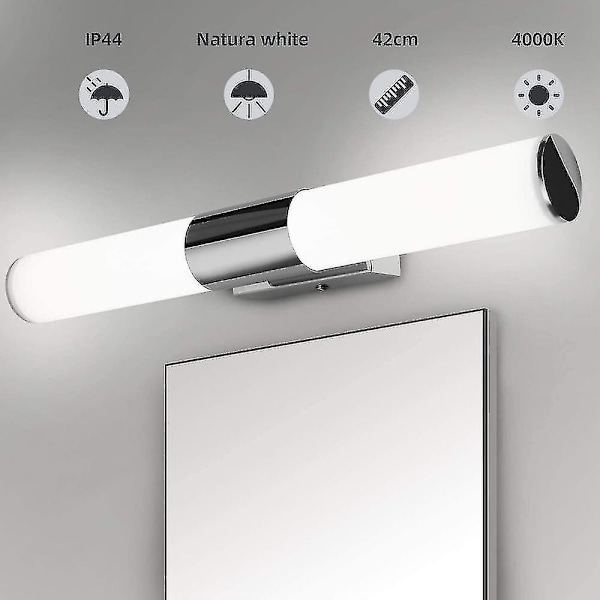 Lamppu, LED-kylpyhuonekaapin lamppu, kaapin lamppu, lamppu, 16w (40cm) johdotus