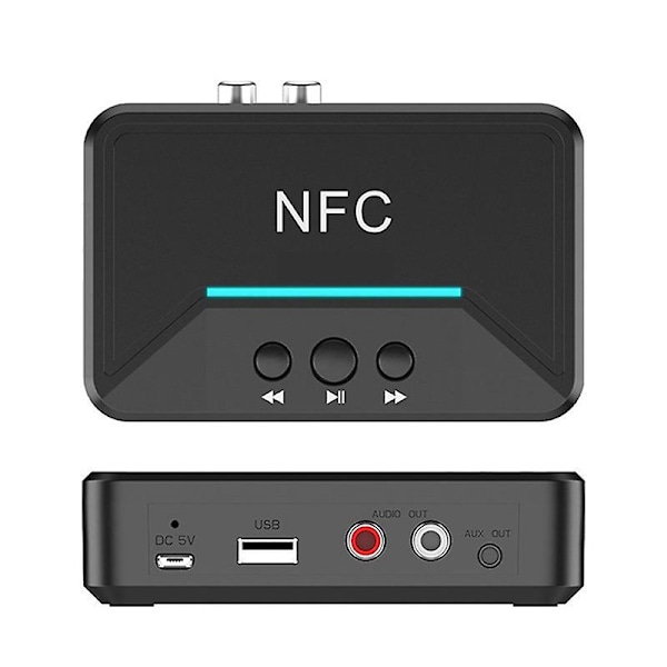 Bil Trådløs Nfc Bluetooth Kompatibel 5.0 Modtager Av Aux Hifi Stereo Lyd Musik Adapter Jikaix