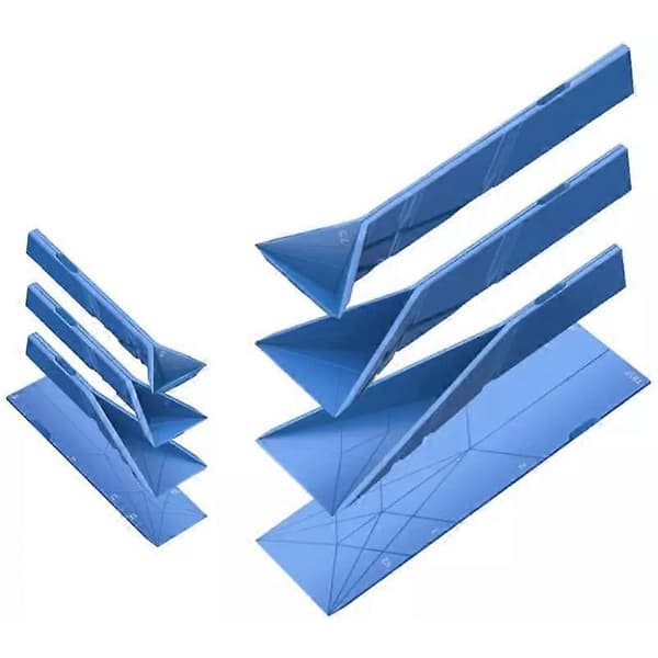 Polygons Flat 3-in-1 Mittaussolut - 2 Lusikkaa 6 Eri Koolla blue S