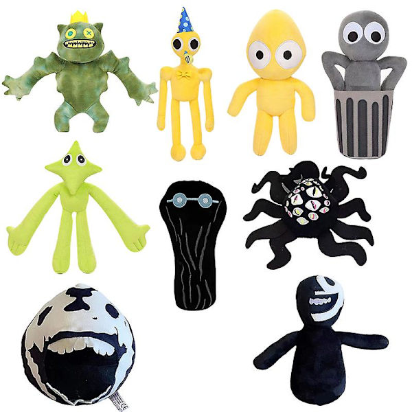 Nu Dörrar Figur Plyschleksaker Skräckspel Dörrar Karaktär Docka Evil Rainbow Friend Mjuka fyllda plyschar Present till barn Pojkar 18cm
