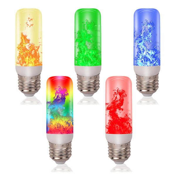 Modes Fire Light Bulbs E27 Base Flame Bulb Decoration LED Flame Light Bulbs