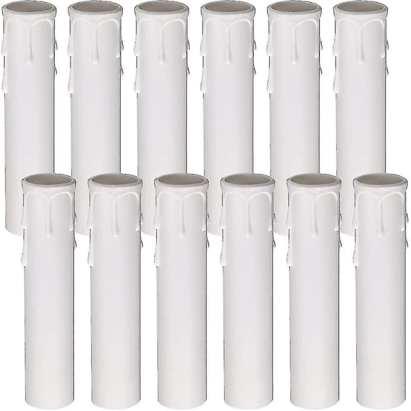 12 Pack Candle Drip Sleeve, 30100mm Plastic Candle Covers, Candle Light Cover