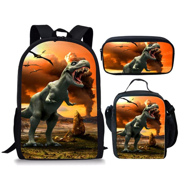 Jurassic World Rygsæk Dinosaur Skoletaske Børnemadpose