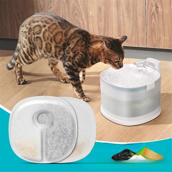 Katte Vandfontæne Filtre til CHEERBLE Automatisk Kæledyrsfontæne Udskiftningsfiltre 12PCS