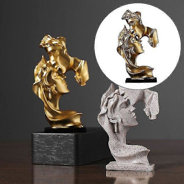 Kjærestepar Statue Figur Abstrakt Kunst Skulptur Hjemmeinnredning
