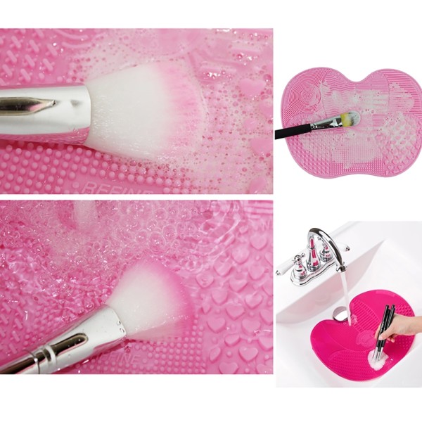 Silikon Makeup Brush Cleaner Tool Pink