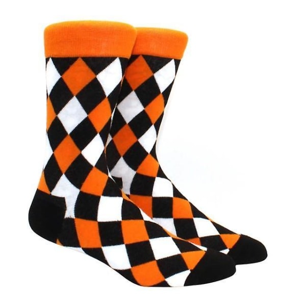 Orange Diamond Argyle Pattern Socks från Sock Panda