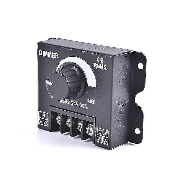 DC 12V 24V LED Lysdæmperkontakt 30A 360W Spændingsregulator Justerbare Dæmpere Shytmv-YUHAO
