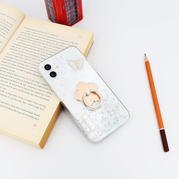 Mobiltelefon Ringholder Blomster Finger Ring Grip Stativ 360 Graders Rotation Universal Kickstand Kompatibel med Alle Smartphones