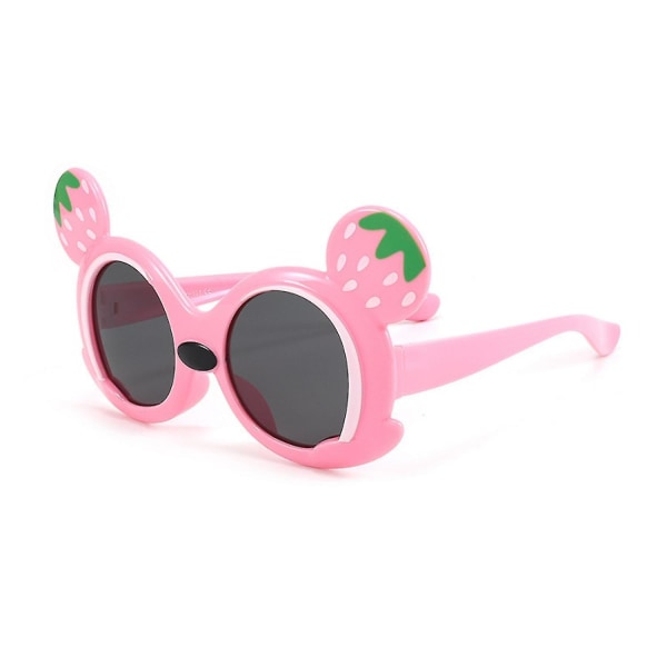 Modetrend barnsolglasögon pojkar och flickor Bekväma glasögon----rosa båge