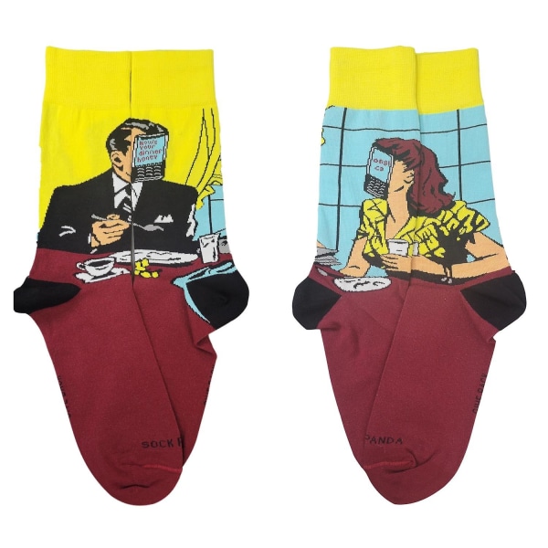 Modern Date og de nye normale sokker fra Sock Panda (Voksen Large)