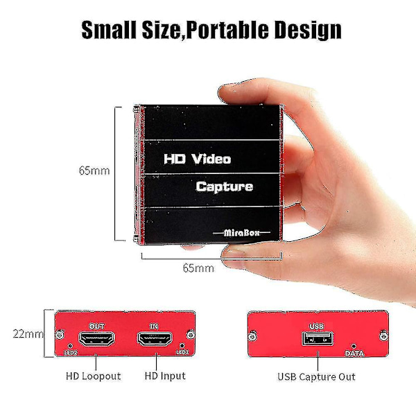 Usb3.0 4k Video, 1080p 60fps Hd Spelinspelningsenhet Cam Link Med Passthrough Fungerar Med-ZZY