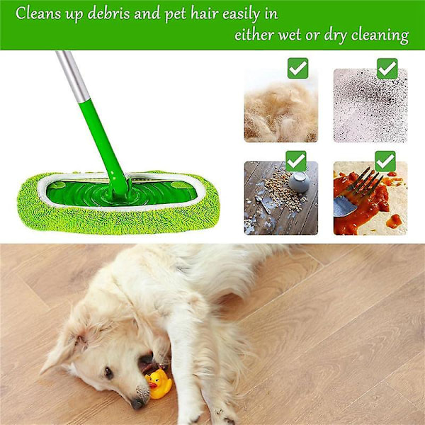 Sopii Swiffer-litteälle moppiliinalle, imukykyinen sienikorvausliinakansi, kotitalouskäyttöön, kuiva ja märkä