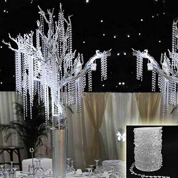 30 meter gennemsigtig plastharpiks perler Gardin vinduesdør bryllup baggrund