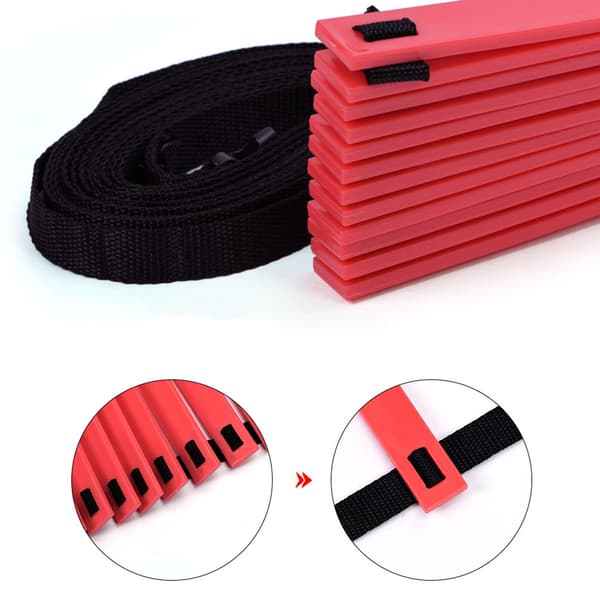 Speed Agility Train Kit, 19Ft Flat Ladder 10 stk. Disc Cones for Atletisk Trening