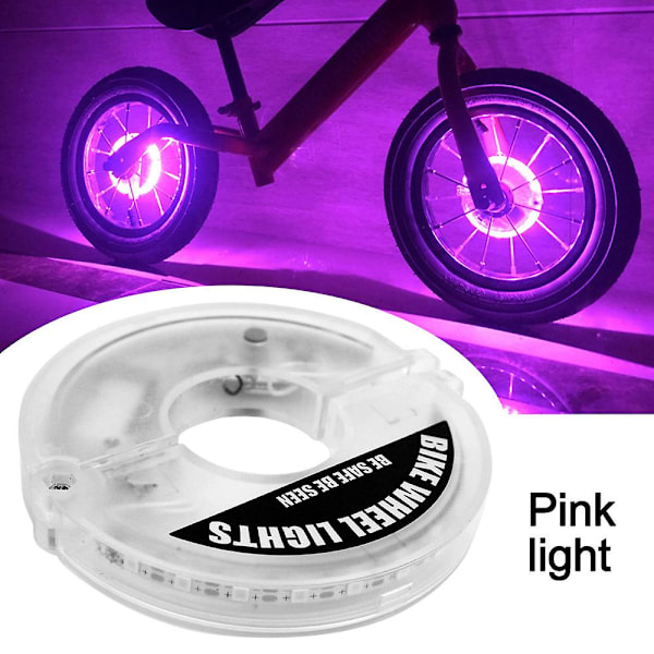 22 Led Flash Egerlyslys Intelligent Induktion Cykelhjul Lys USB Genopladelig Balance Bil Tromle Lys Dæk Ventil Lampe Pink