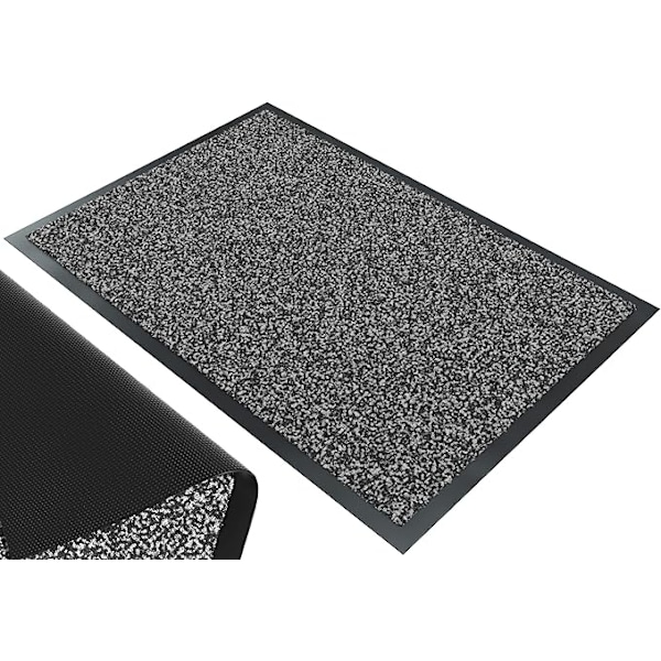 Kynnysmatto, ulkokynnysmatto, vedenpitävä, liukumaton ja pestävä, sisä- ja ulkokäyttöön sopiva matto, 60x90cm, tummanharmaa