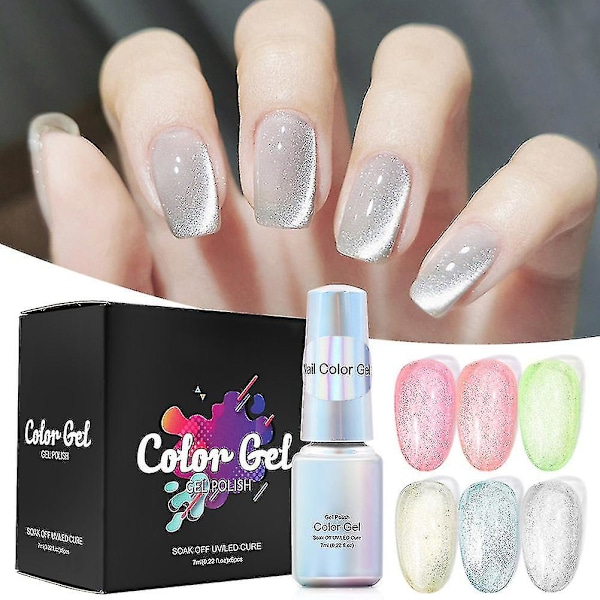 7ml Cat Eye UV Gel Nagellack Soak Off Cat Eye Gel Nagellack för Nagelkonst Manikyr
