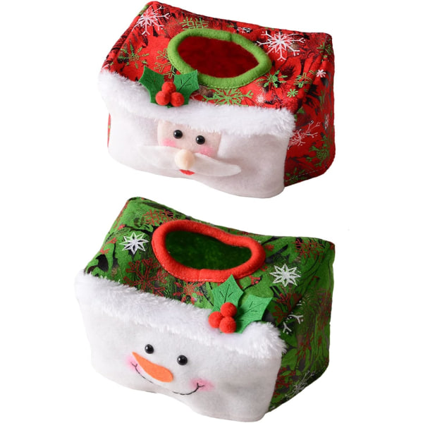 2 stk juleveskedeksel, rektangulær serviettholder oppbevaringsboksdeksel for hjemmekjøkkendekor Festrekvisita