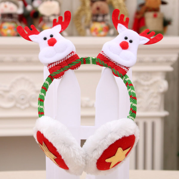 4 PCS Christmas Headbands Reindeer Antler Christmas Head Hat Toppers Fit Kids & Adults All Sizes for Christmas Party Supplies and Party Favors