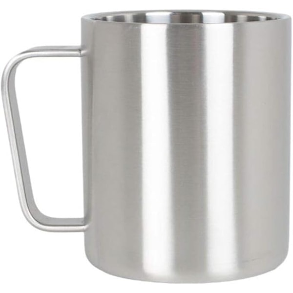 Campingkop i rustfrit stål, Unisex, Sølv, One Size