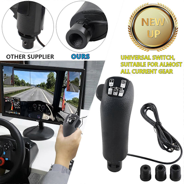 USB-vaihdekeppi Logitech G923 G29 G27 G25 TH8A -malleille ETS2&ATS Scania -kuorma-auton korkean ja matalan vaihteen simulaattorivaihteille
