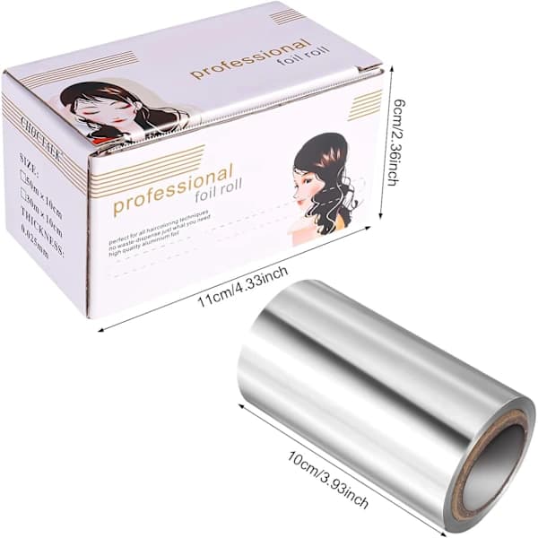 Fuyamp 1-pack 15 m Silver Hårfolie (12 cm)