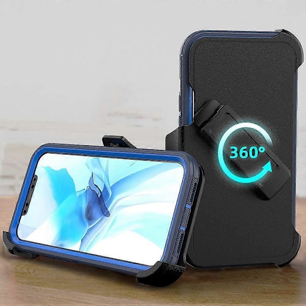 Kompatibel med iPhone 12 Pro Max Cover, Kraftigt Stødsikkert Armor Beskyttelses Cover med Bælteklips Hylster til Apple iPhone 12 6.7 5G 2020 Ph