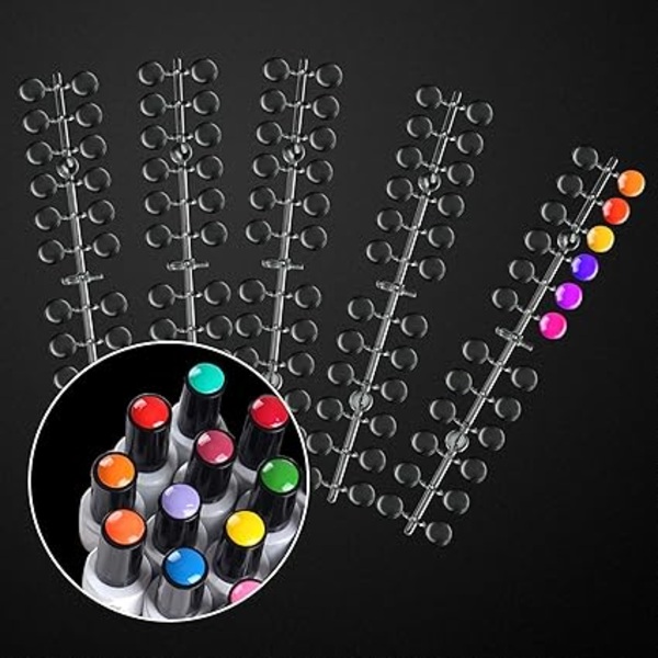 240 stk. Runde Falske Negle Display Tips - Transparent Neglekunst Display Kort Neglekunst Farve Display Tips Værktøj Negleprøve