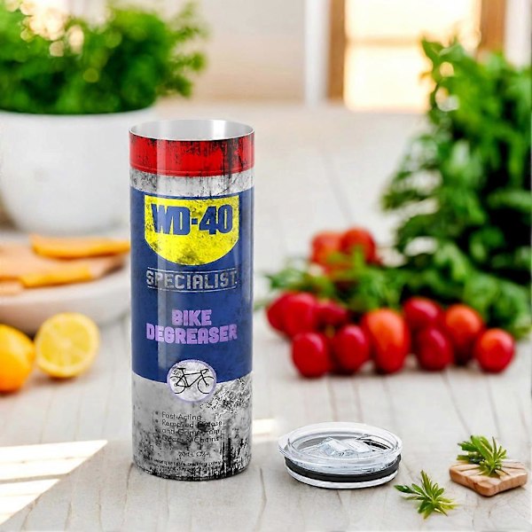 WD40-Smutsigt Mönster Termos-Mugg 590ml Rostfritt Stål Isolering Rak Vattenflaska Läcksäker Livsmedelskvalitet Resemugg