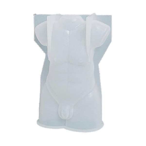 3D Kropsform Lys Resin Form Kvinde Mand Kropsmodel Ornamenter Silikoneform, 1
