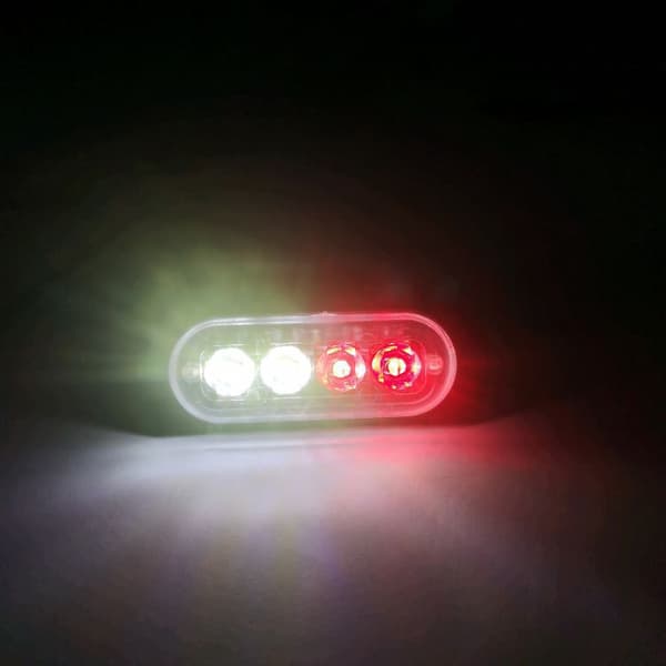 4 blinkende varsellys white/red