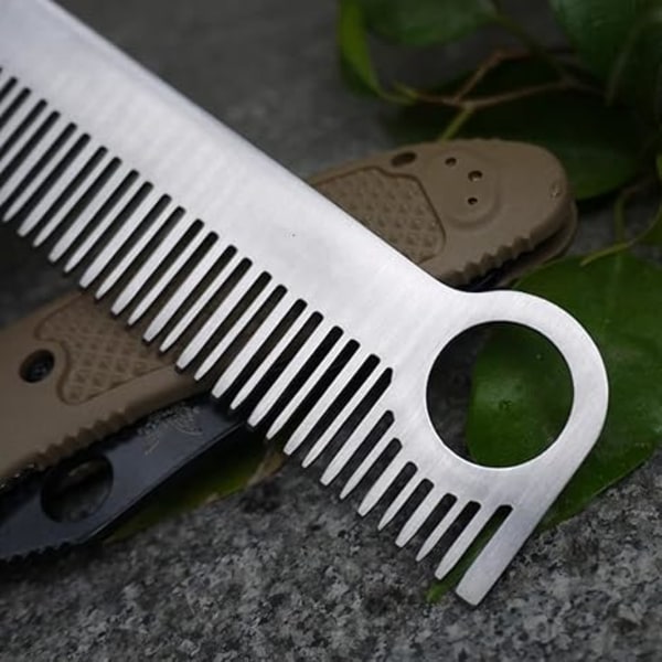 1 Antistatisk resekam stylingkam Skäggkam Tandad skäggkam Fickkam Ansiktsmustaschkam för tunnare hår, skägg & mustasch