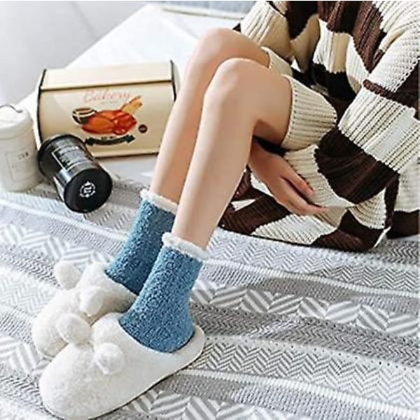 Dame Fuzzy Socks Slipper Vinter Fluffy Koselig hytte julegave