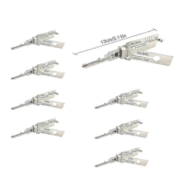 2-i-1 Lishi-verktyg för Sc1 Sc4 Kw1 Kw5 Am5 M1/ms2 Ss001 Nsn14 Cy24v.2 Fo38 Gm37 Gm39 S5002