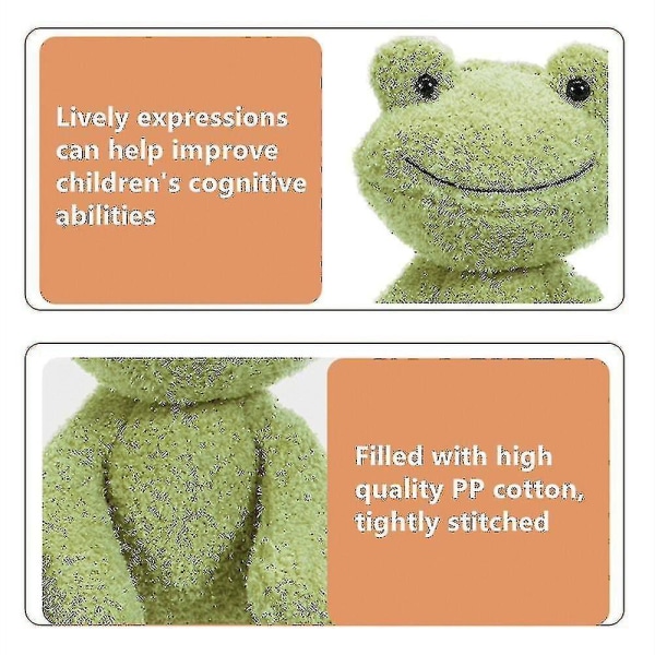 Kawaii Frog Plyschleksak Mjuk gosedjur Groda Plyschfigur Docka Kudde Docka Födelsedagspresenter till barn-e 23cm