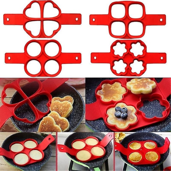 Kakkuvuoat ja molds munakas pannukakkupannu tarttumaton pannu keittiövälineet munakeitin munakaspannu ki Shape-1