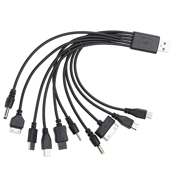 Universal USB till Multiplugg Mobilladdarkabel 10 i 1 USB-kabel 20CM