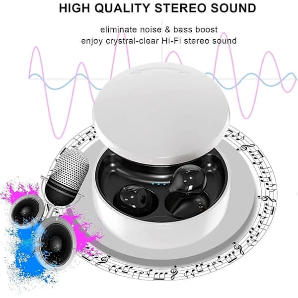 Små usynlige Bluetooth-ørepropper Mini trådløse ørepropper, skjulte små ørepropper