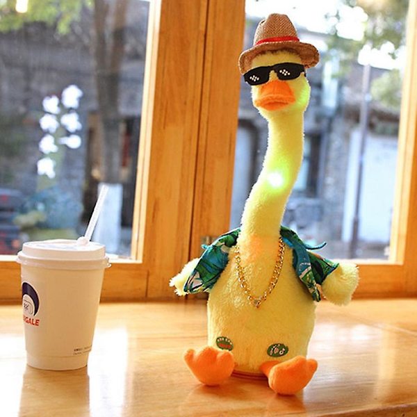 Dancing Duck Plys Legetøj Elektronisk Shake Dance With The Plys Cute Early Childhood Education 01Without battery