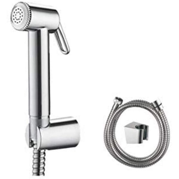 Set med 1 WC Handdusch med Hållare och Slang, Duschhuvud, Chrom