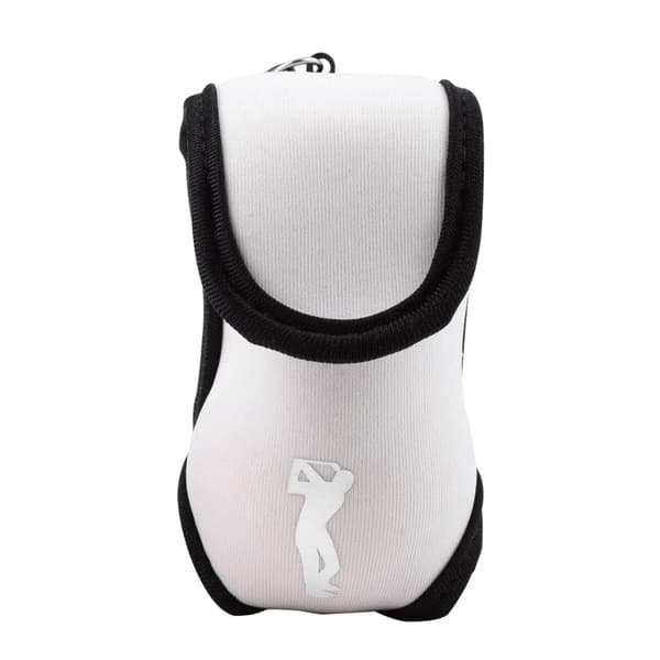 Elastisk Mini Golfballholderpose med Krok og Klips for Oppbevaring av Baller og Tees (Hvit)