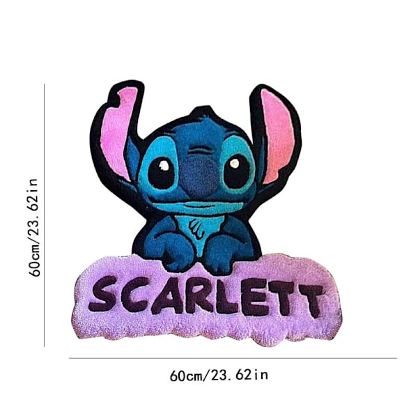 Söt Stitch imitationskashmir golvmatta hem sovrum vardagsrum veranda kreativ tecknad matta dekoration