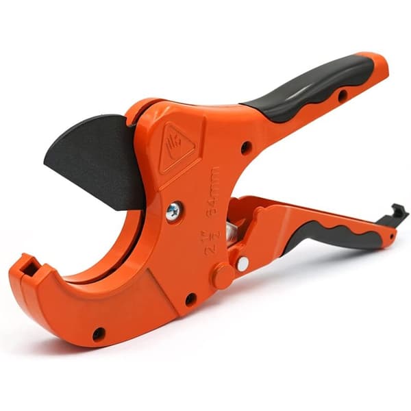 63 mm PVC-rørkutter – SK5 rustfritt stålblad – Ergonomisk sklisikkert håndtak – For PVC-, PPR- og PE-rør
