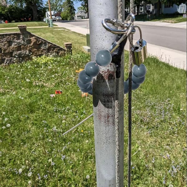 Flagvægte Perleholderadapter til Flagstang Flagholderadapter Perlevægt Intern Ekstern Halyard Tilbehør