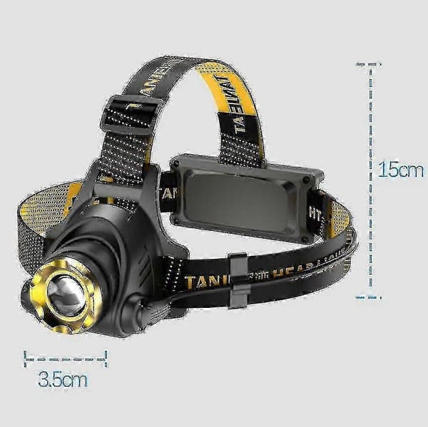 990000lm Ladattava LED-otsalamppu