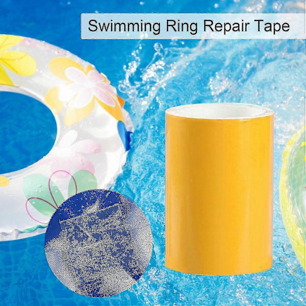 1 Rulle Reparationslapp Självhäftande Stark Vidhäftning Vattentät Klar Uppblåsbar Pool Paraply Yellow 10cm
