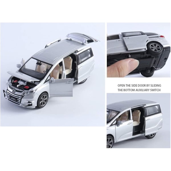 DXZJ 1/32 Honda Odyssey -metallivalumalliauto, simulaatioääni, valo, vedettävä MPV-leluajoneuvo (Väri: 1)